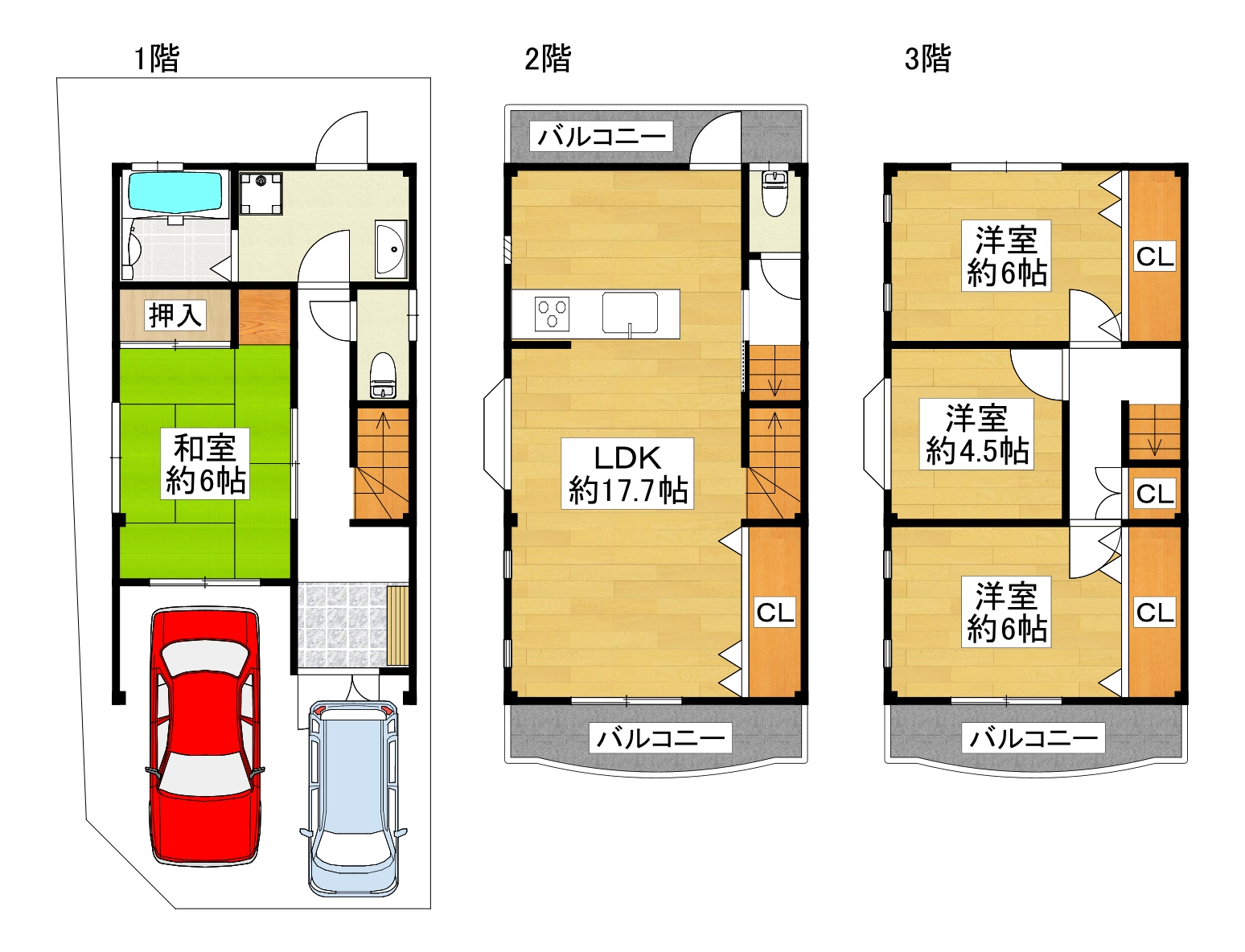 四条畷市中野本町 間取り 四条畷市中野本町 間取り